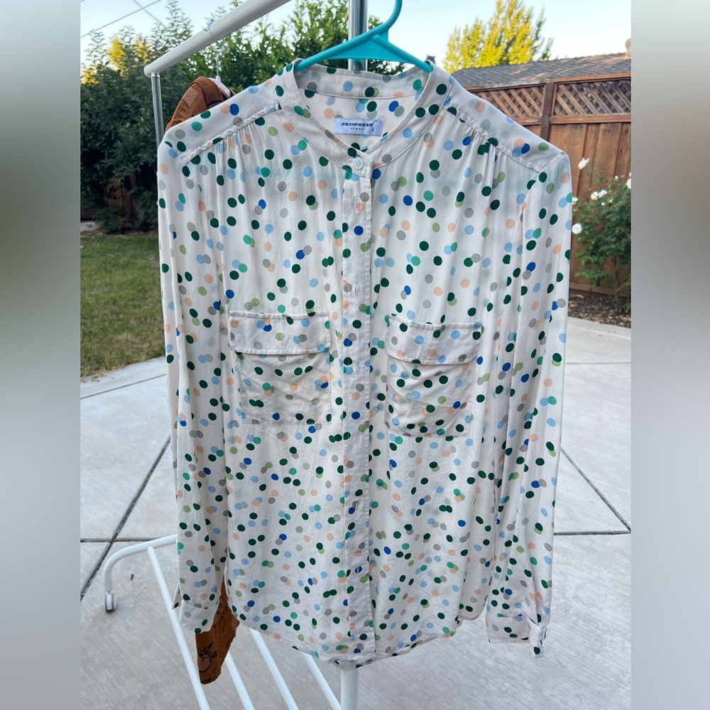 100% Silk Dot Shirt